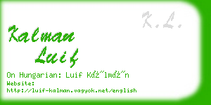 kalman luif business card